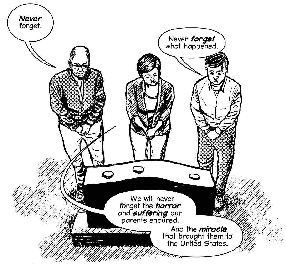 From, “We Survived The Holocaust: The Bluma & Felix Goldberg Story” by Frank W. Baker with illustrations by Tim Ogline.