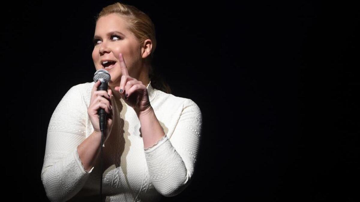 Actress Amy Schumer performs onstage as Baby Buggy celebrates 15 years with "An Evening with Jerry Seinfeld and Amy Schumer" presented by Bank of America - Inside at Beacon Theatre on November 16, 2015 in New York City.