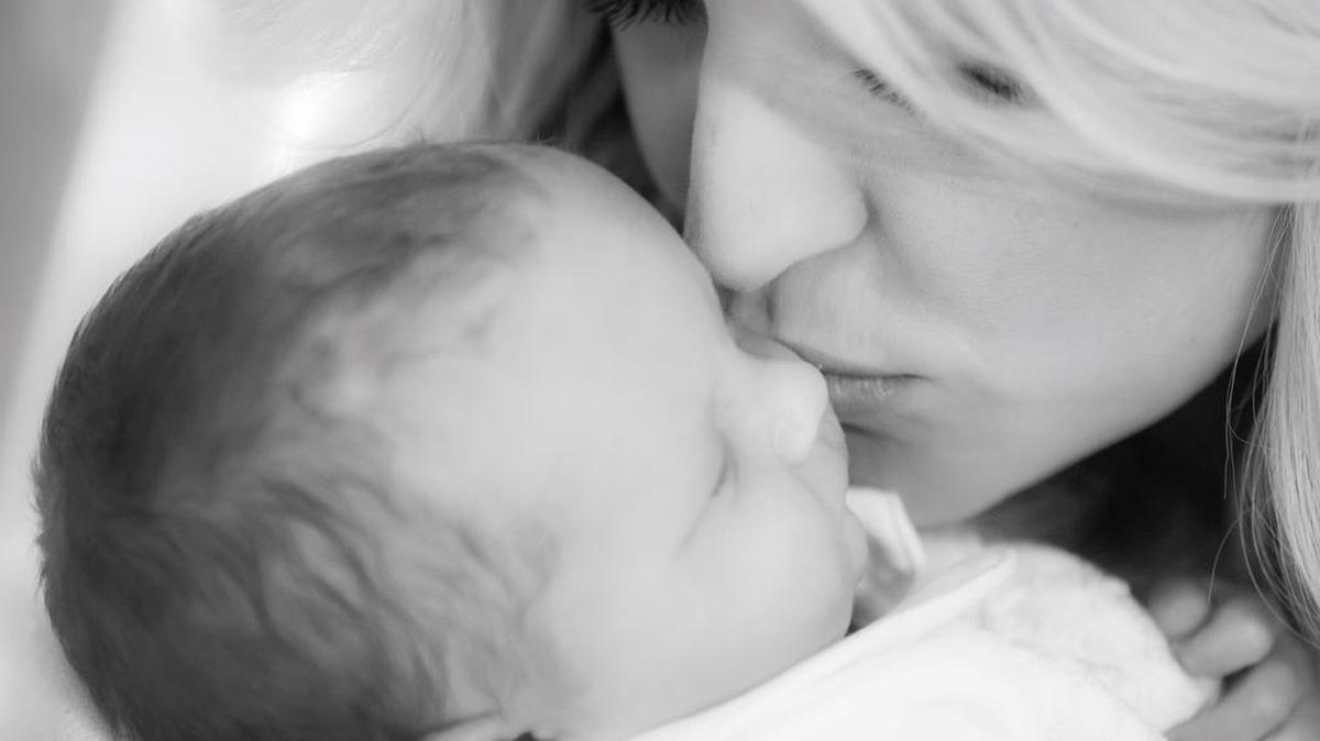 Ainsley Earhardt and baby daughter Hayden.