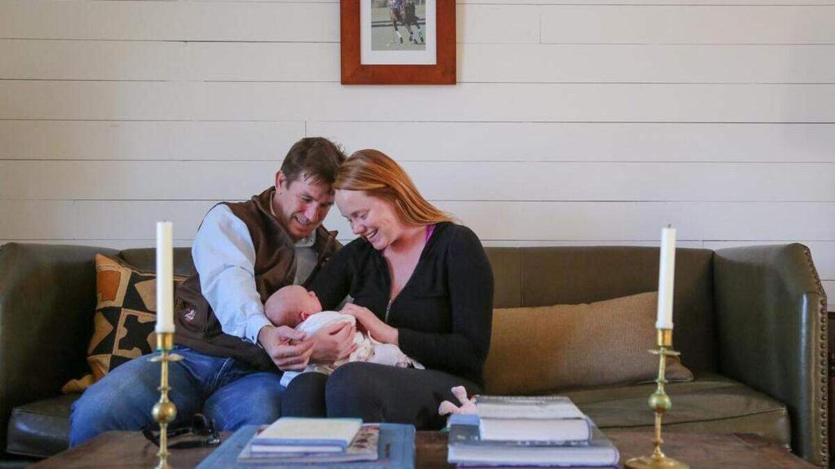 
Thomas Ravenel and Kathryn Dennis, shortly after the birth of daughter Kensington Calhoun Ravenel. The two are expecting a second child together, Bravo TV announced.
