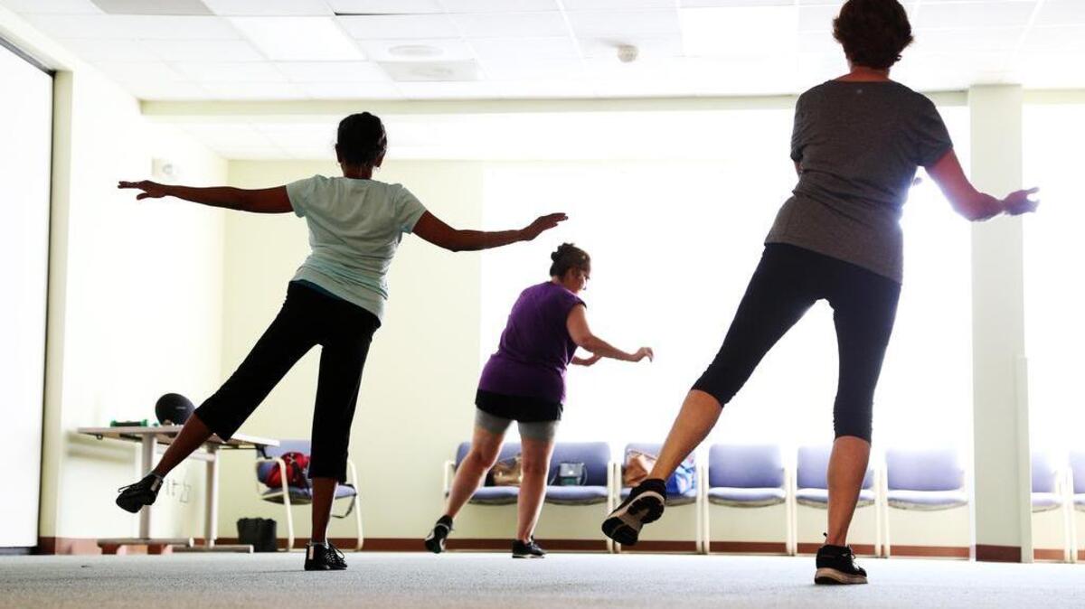 A zumba class
