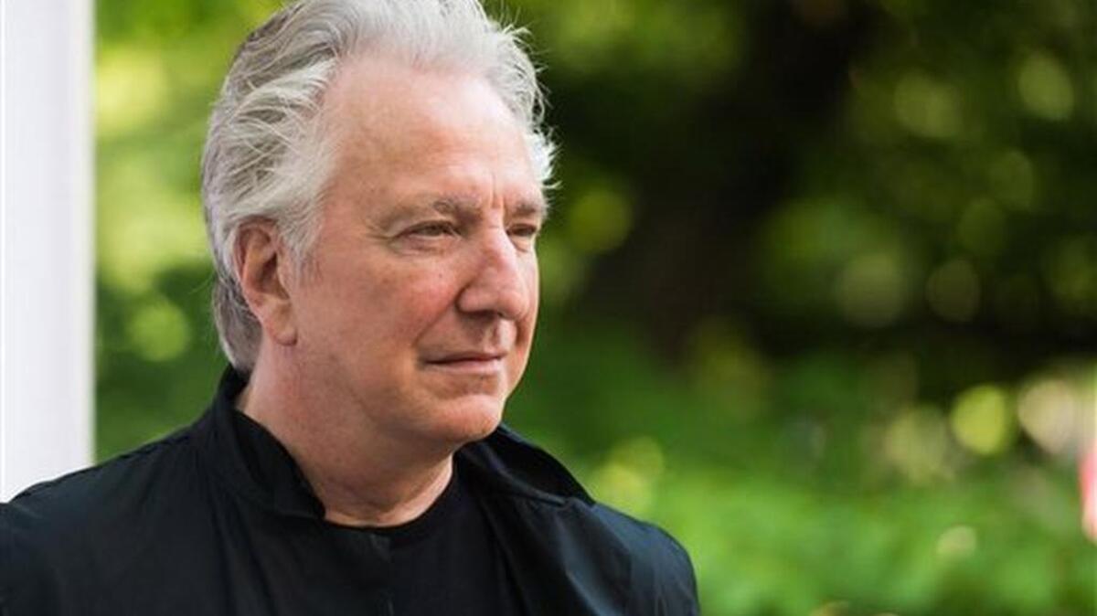 In this Tuesday, June 9, 2015 file photo, actor Alan Rickman attends The Public Theater's Annual Gala at the Delacorte Theater in Central Park, in New York. British actor Alan Rickman, whose career ranged from Britains Royal Shakespeare Company to the Harry Potter films, has died. He was 69. Rickmans family said Thursday, Jan. 14, 2016 that the actor had died after a battle with cancer. (Photo by Charles Sykes/Invision/AP, File)