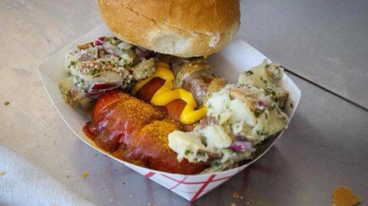 
Sausage is a specialty at the Wurst Wagon.
