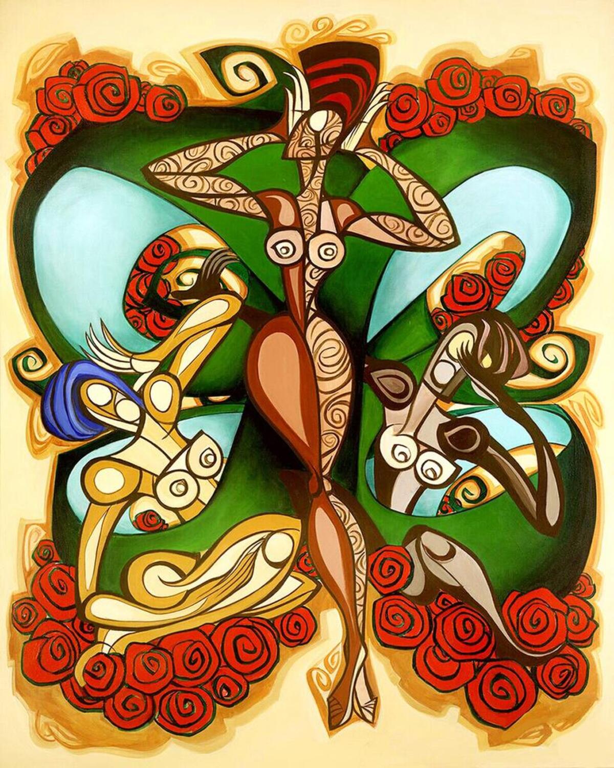 A piece from Tariq Mix’s “Bold and Beautiful” exhibition at City Art.