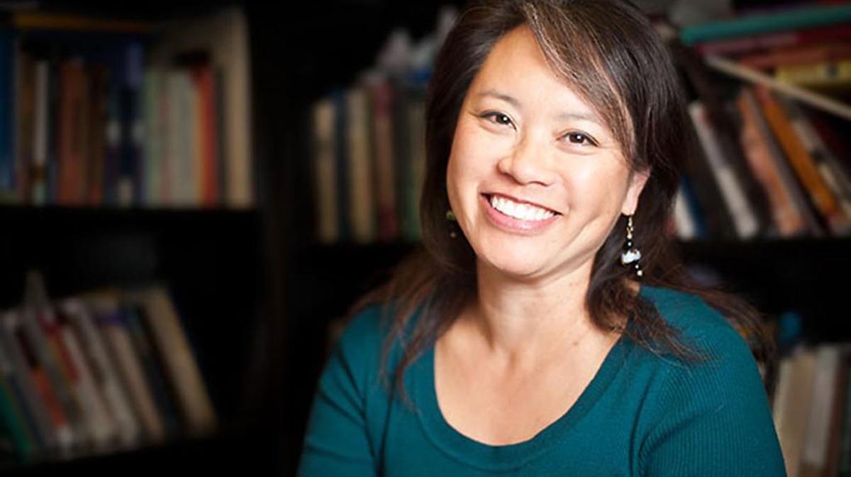 
Leslie Bow, professor of English at the University of Wisconsin-Madison, is pictured in her office in Helen C. White Hall.
