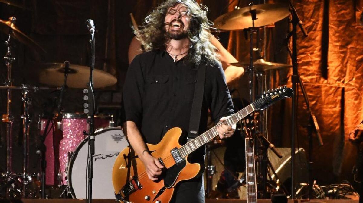 Dave Grohl of the Foo Fighters performs in Los Angeles.
