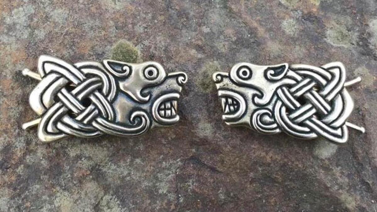 Barrettes worn by “Vikings” actress Katheryn Winnick, who plays Lagertha.