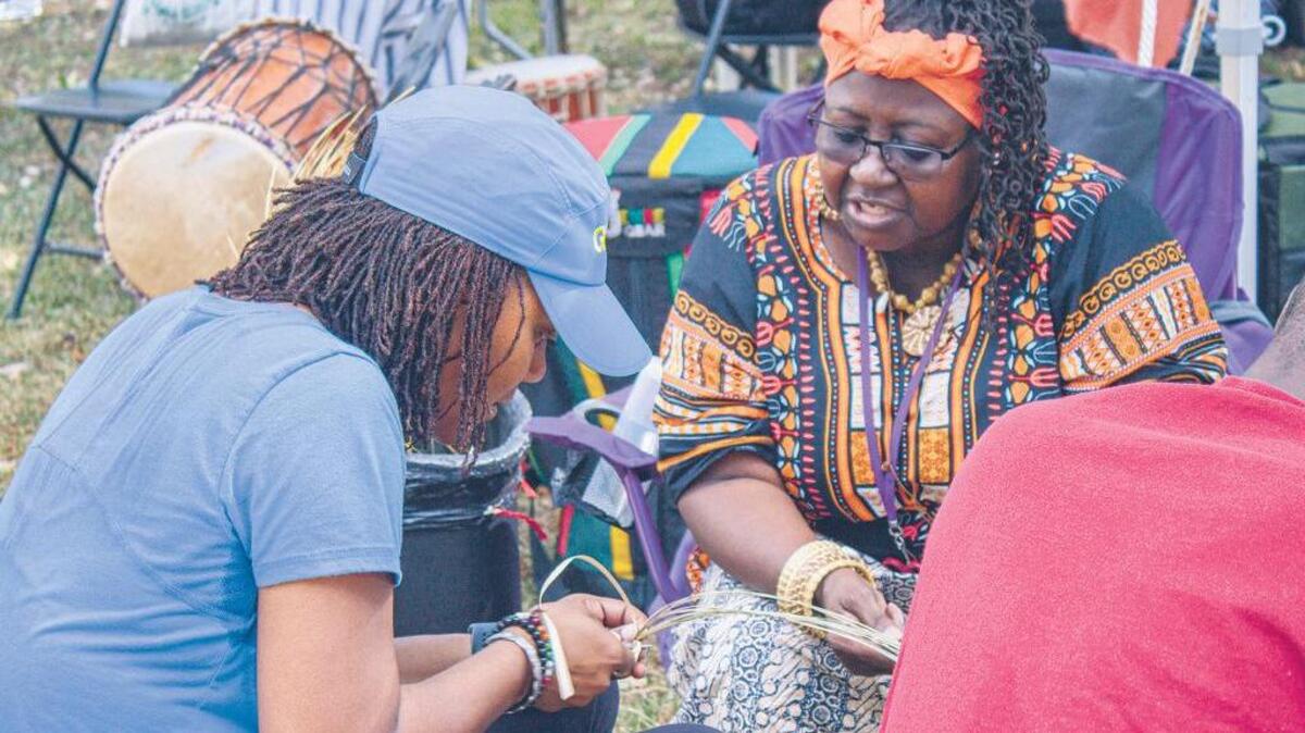 Attendees at the 2019 Jubilee Festival learn about basket weaving. This year’s festival is going virtual and will take place online from noon-3 p.m. Sept. 19.