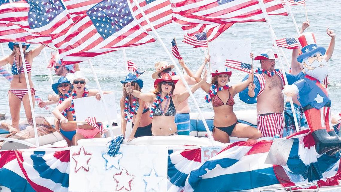 Boaters celebrate the Fourth of July at Lake Murray's annual Boat Parade. This year’s event will kick off between noon and 12:30 p.m. June 29 at Bomb Island.