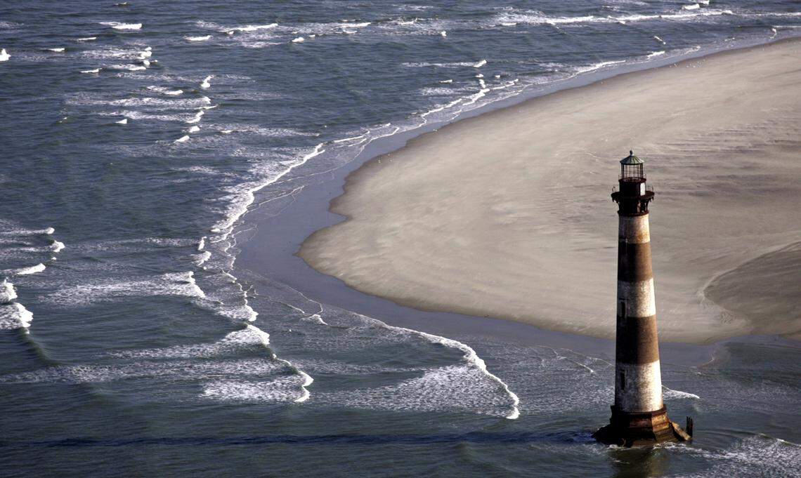 The Morris Island lighthouse near Charleston is shown in 2005.