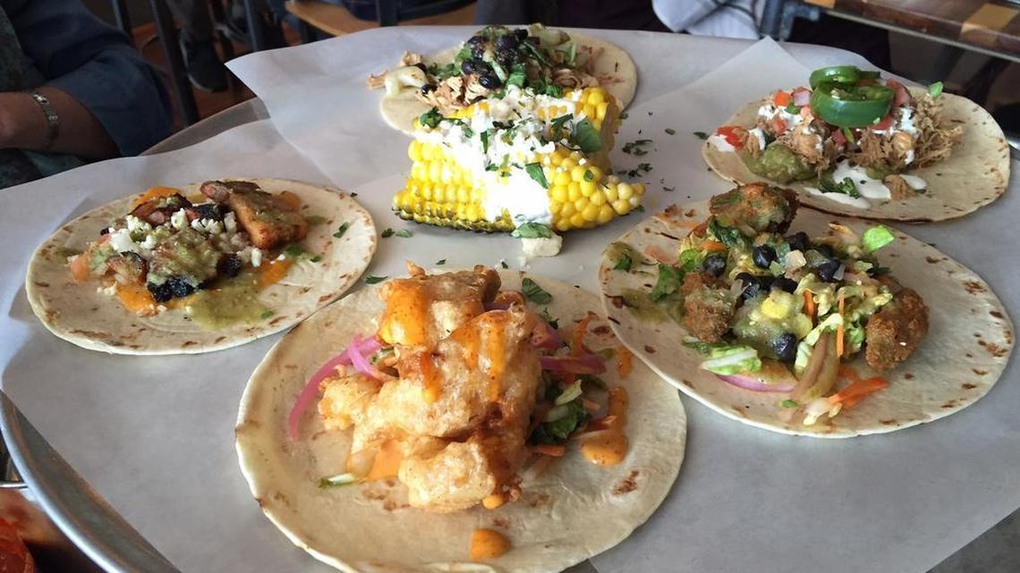 A variety of taco selections are available at Publico Kitchen and Tap in Five Points.