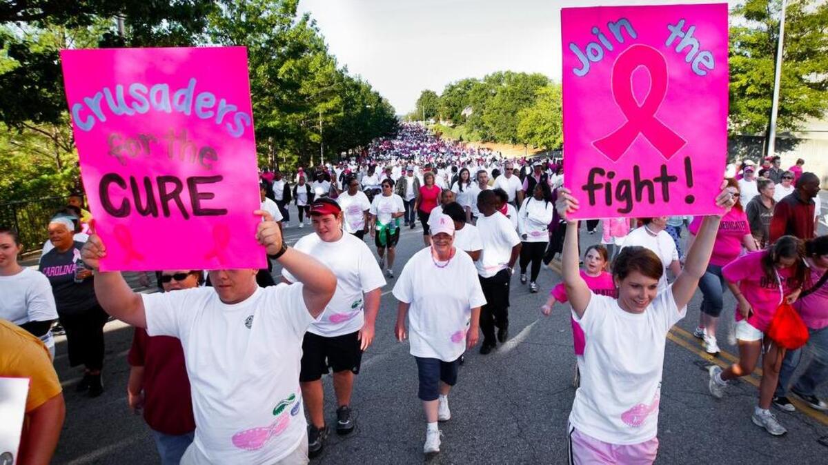 Walk for Life participants show their support.