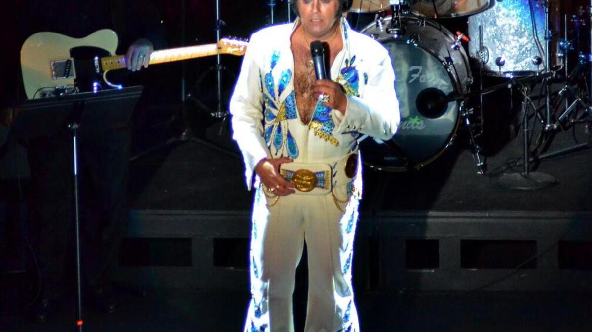 
Don’t call him an Elvis impersonator. Elvis tribute artist Rick Wade brings his portrayal of the King to the Newberry Opera House stage Saturday.
