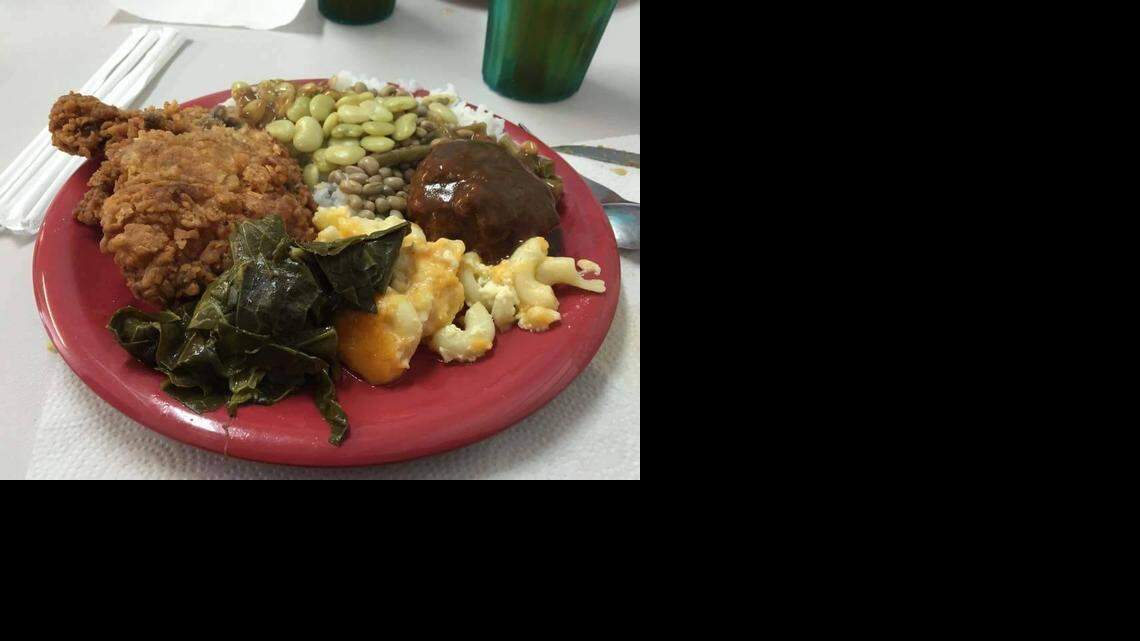 
A dinner plate from The Secret Garden, a buffet-style restaurant in West Columbia
