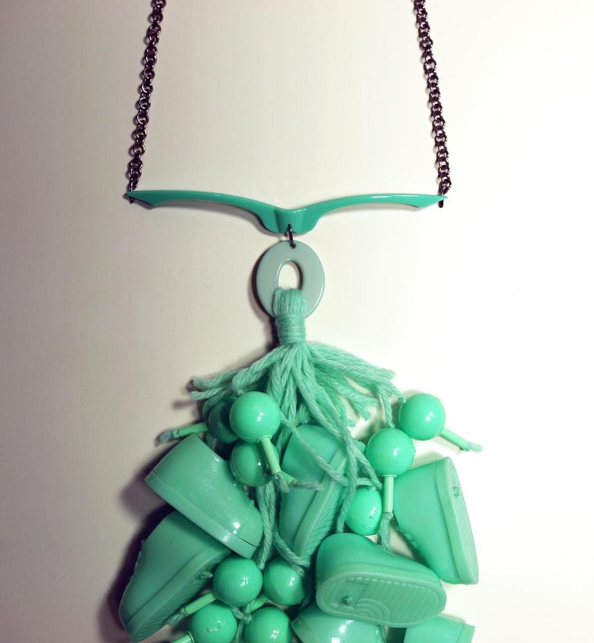 Tabitha Ott presents her monochromatic wearable art primarily made from discarded, re-purposed plastic in “Fresh Plastic.”