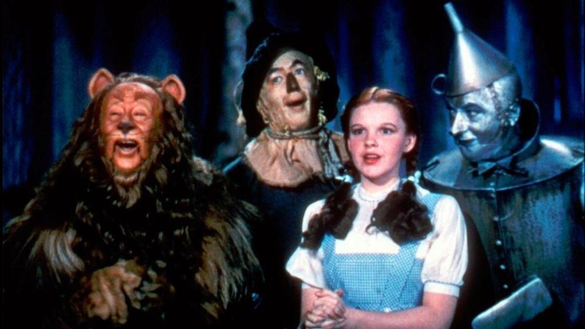 In this 1939 file photo originally released by Warner Bros., from left, Bert Lahr as the Cowardly Lion, Ray Bolger as the Scarecrow, Judy Garland as Dorothy, and Jack Haley as the Tin Woodman, are shown in a scene from “The Wizard of Oz.” The S.C. State Museum opens special activities around the classic this weekend.