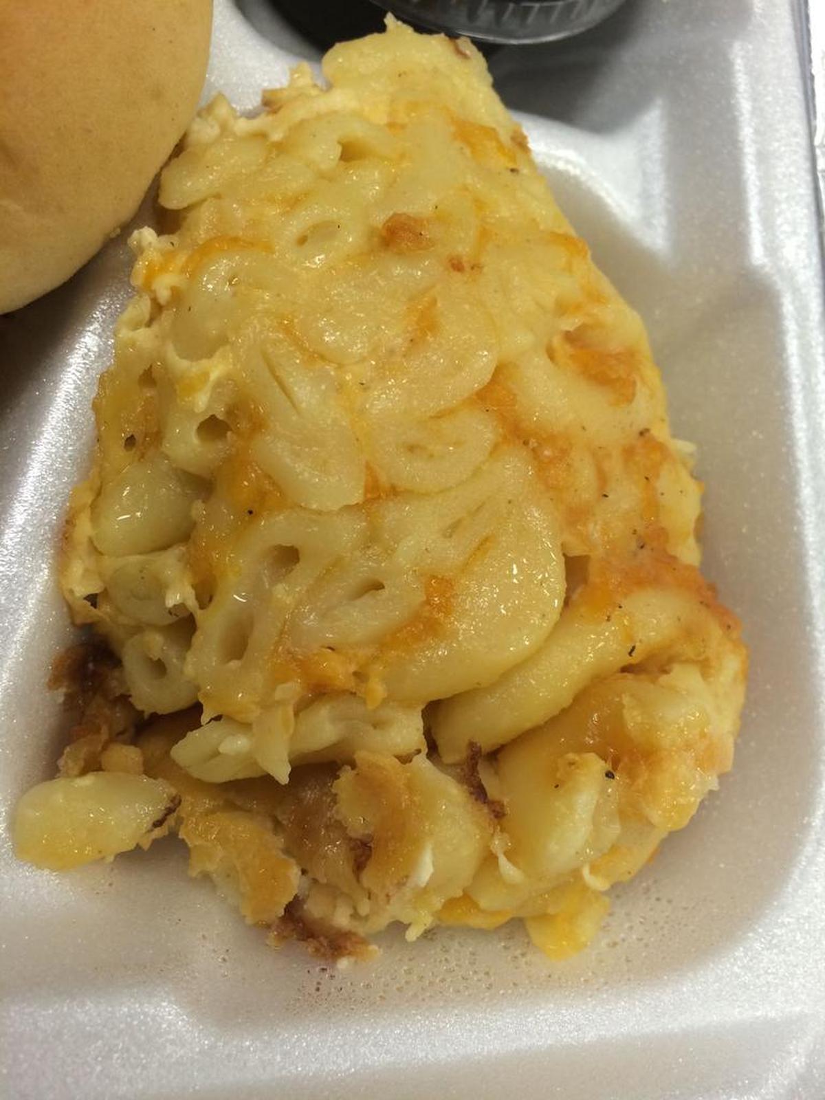 Side dish of mac ’n’ cheese from True BBQ.