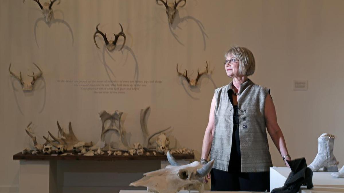 
Columbia artist Judy Hubbard kicks off Columbia College’s centennial celebration of Georgia O’Keeffe with an installation focusing on the symbolic nature of O’Keeffe’s shoes.
