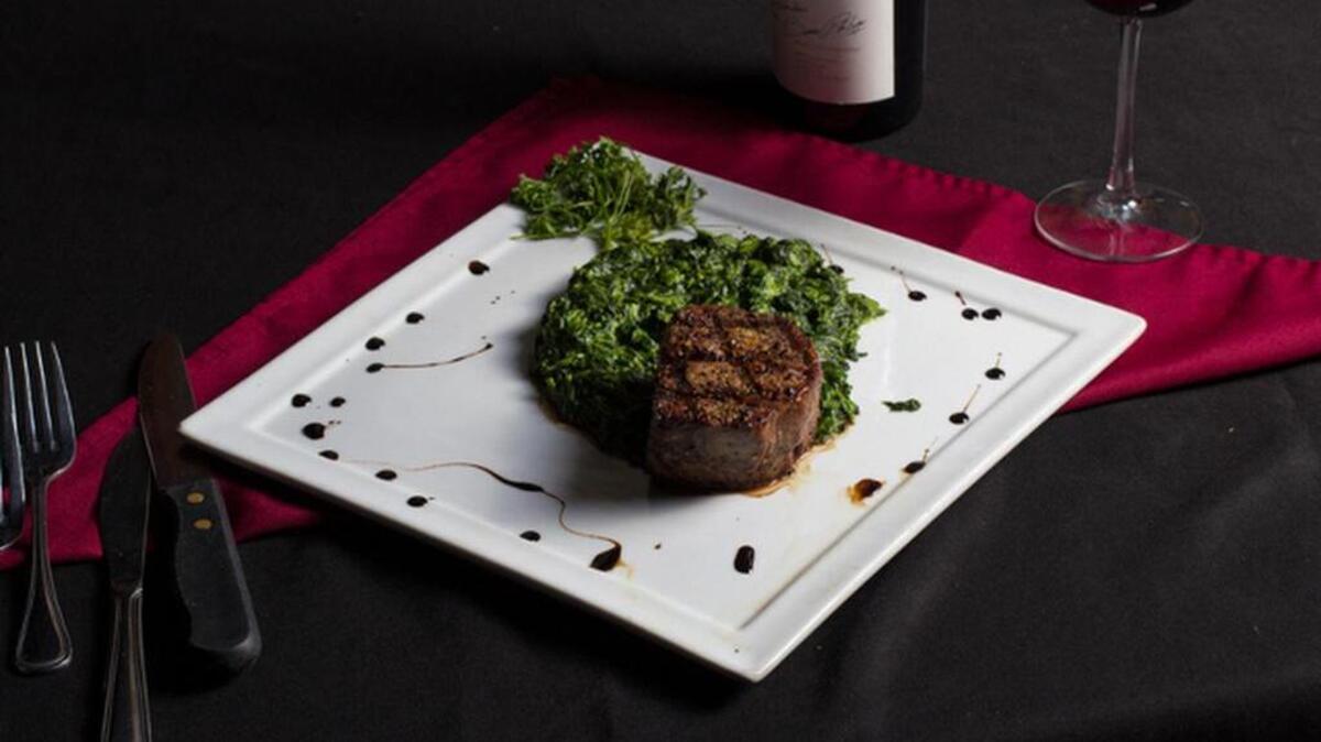An entree at the Carolina Strip Club steak house.