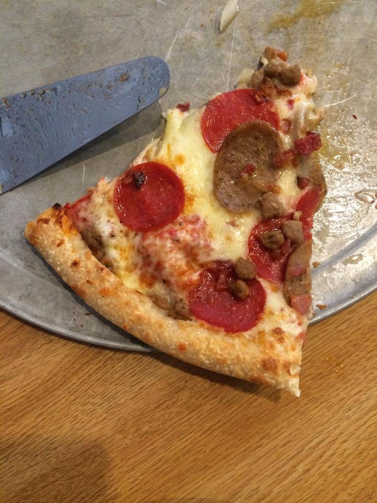 Nick’s House of Pizza: Pepperoni and sausage.