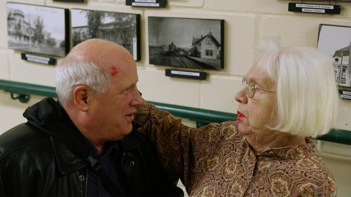 Shep Shell and Aida Zasadsinska are shown in a scene from “Aida’s Secrets.”