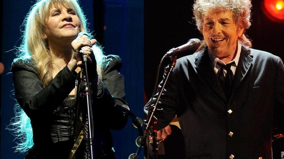 Stevie Nicks and Bob Dylan.