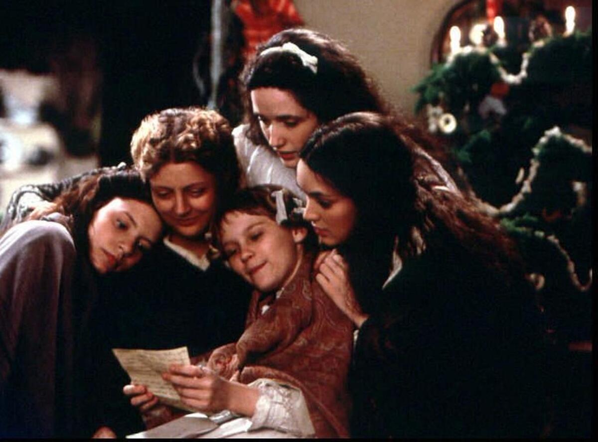 See “Little Women” on Sunday, Dec. 10, at the Nickelodeon. The 1994 film stars, from left, Claire Danes, Susan Sarandon, Kirsten Dunst, Trini Alvarado and Winona Ryder.