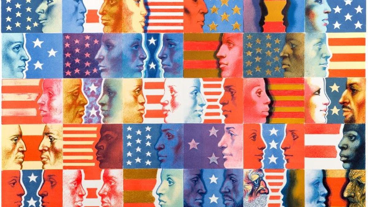 From the upcoming exhibit: Colleen Browning, Union Mixer, 1976, lithograph in colors on Rives BFK paper.