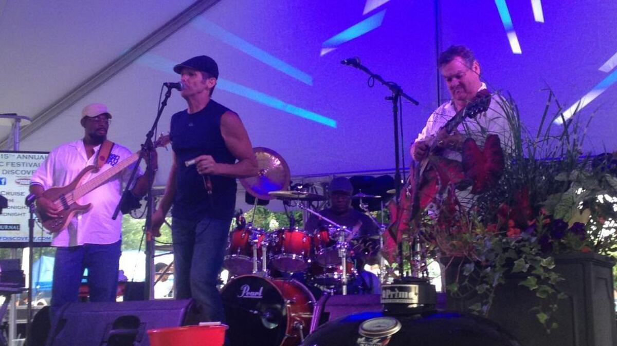 
Anthony Charles and the Blues Dolphins performing on Sunday at Chapin’s Labor Day Parade and Festival
