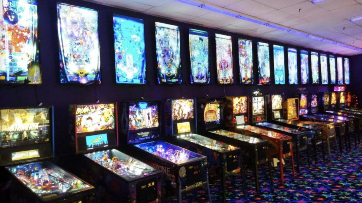 Firefly Toys & Games’s retro-fitted pinball arcade.