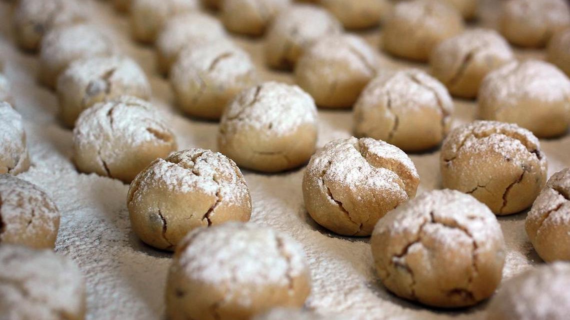 Kourambiedes, the Greek version of wedding cookies.
