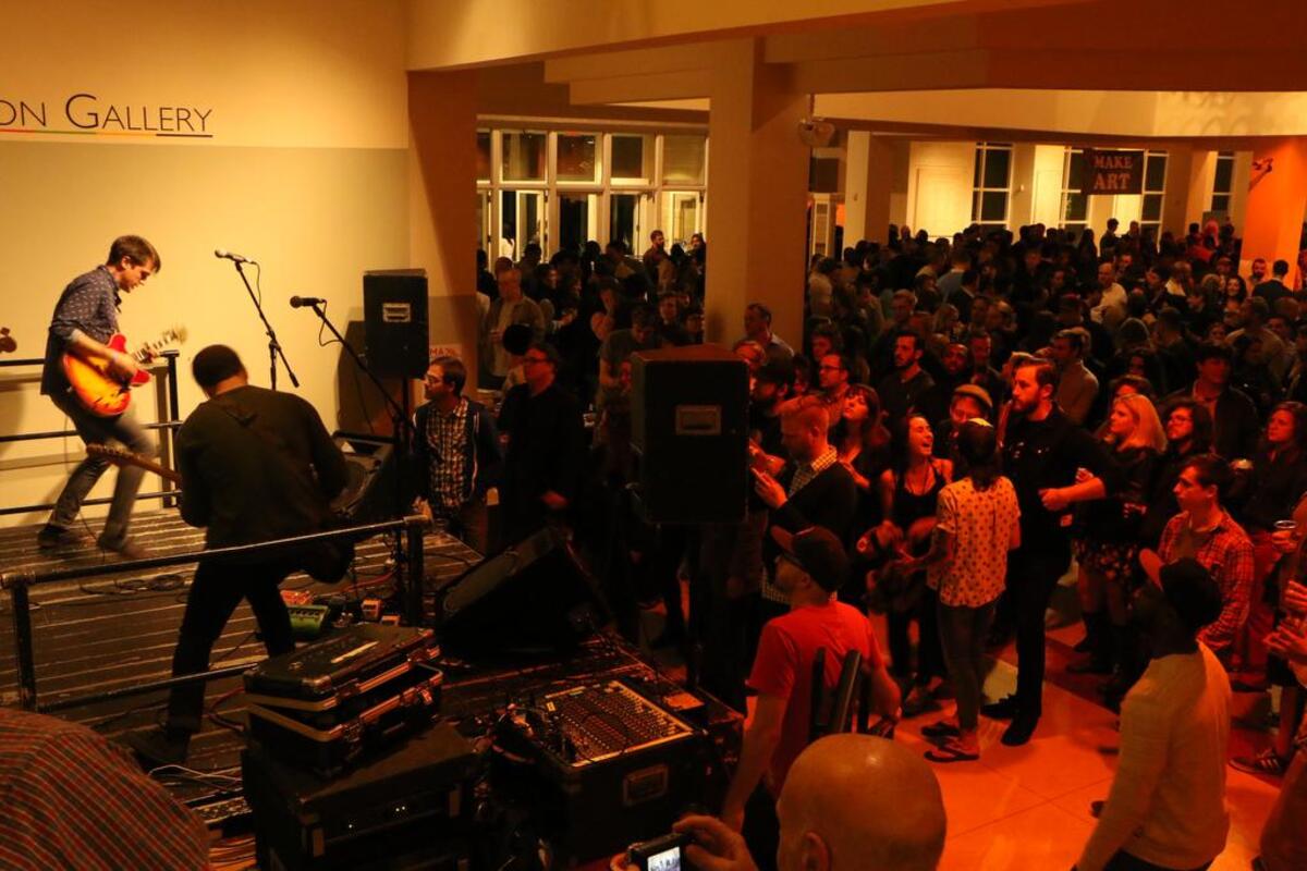 A crowd enjoys live music during a past Arts & Draughts event at Columbia Museum of Art.