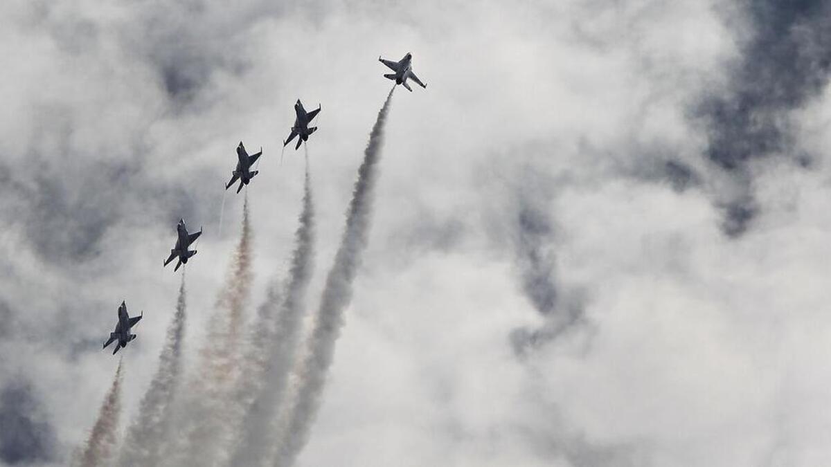 The USAF Thunderbirds perform at a previous Shaw Air Expo.