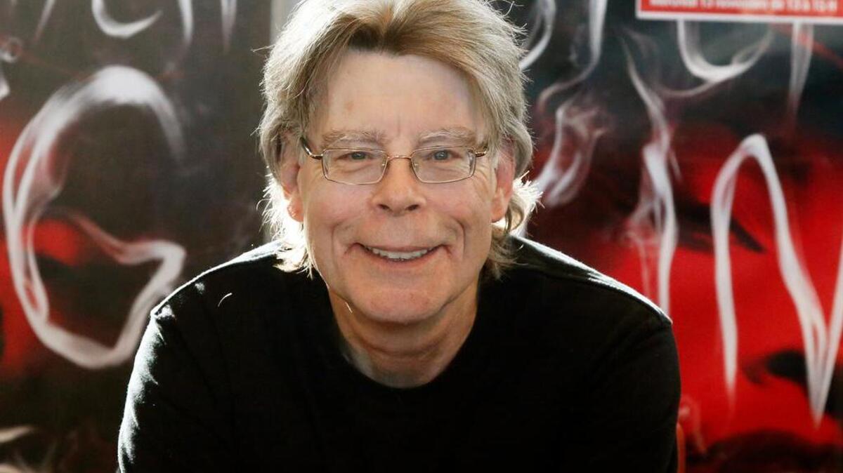 FILE - In this Nov. 13, 2013 file photo, author Stephen King poses for the cameras during a promotional tour for his novel, "Doctor Sleep" in Paris. King’s “End of Watch” will be published next June, Scribner announced Thursday, Oct. 8, 2015. The novel is the third, after “Mr. Mercedes” and “Finders Keepers,” to feature retired police detective Bill Hodges.