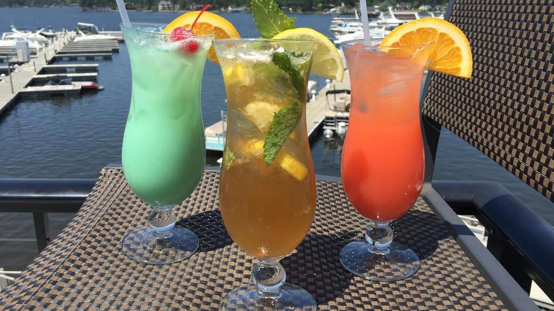 (l to r): the Blue Hawaiian, the Southern Mojito and the Lake Murray Hurricane