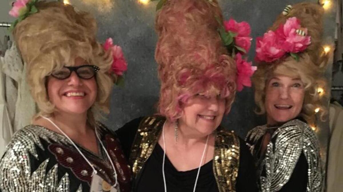 The Bee-Dazzlers are, from left, Julie Turner, Melissa Ligon, and Ashley Hayes.