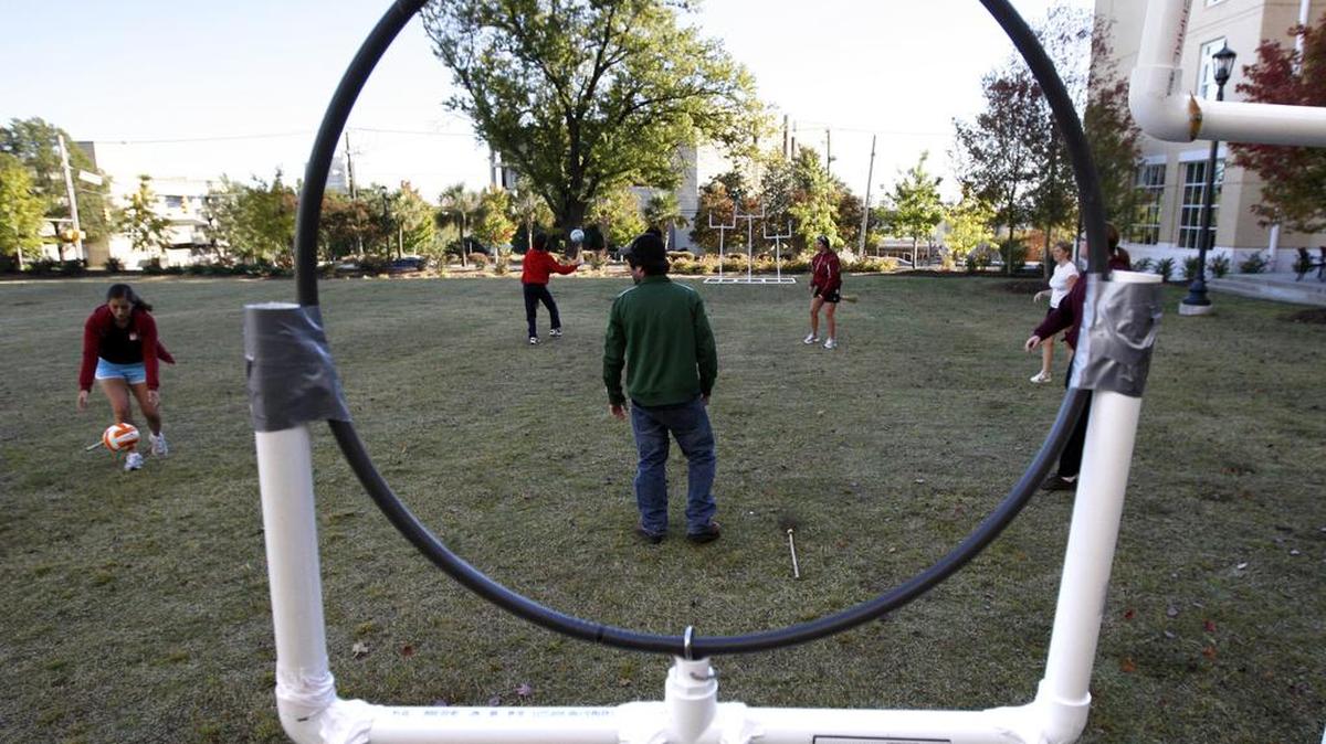 
In this file photo, a group of USC students practice quidditch.
