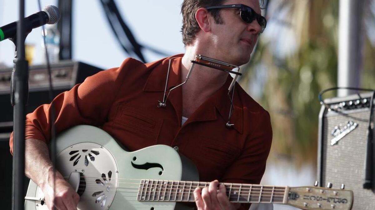 Garrett Dutton of G. Love & Special Sauce, performs March, 30, 2014 in Phoenix, Arizona.