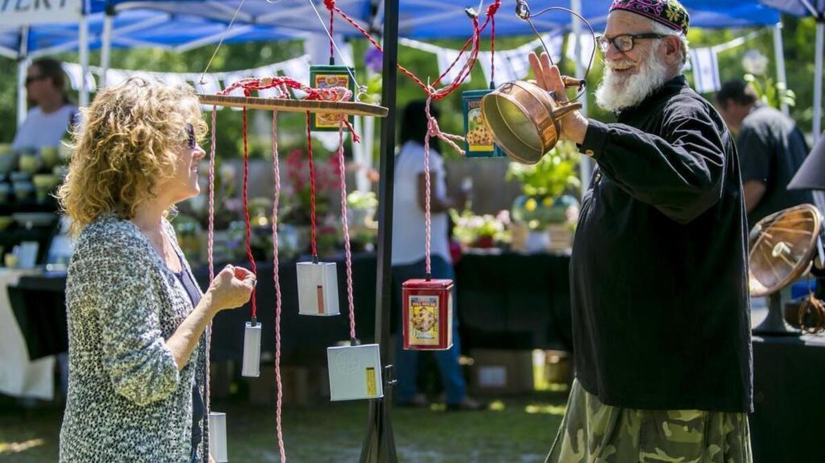 George Stankus, who makes lamps out of found items, will display and sell his work at Crafty Feast.