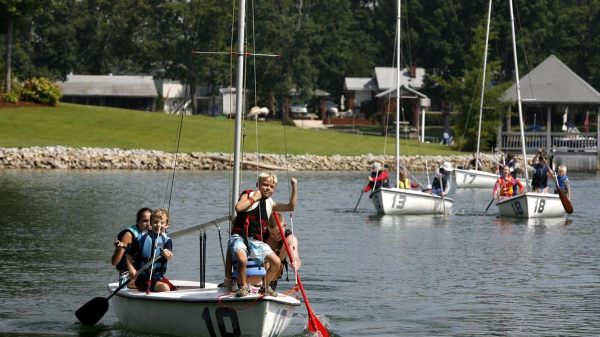Sailing camp at Lake Murray