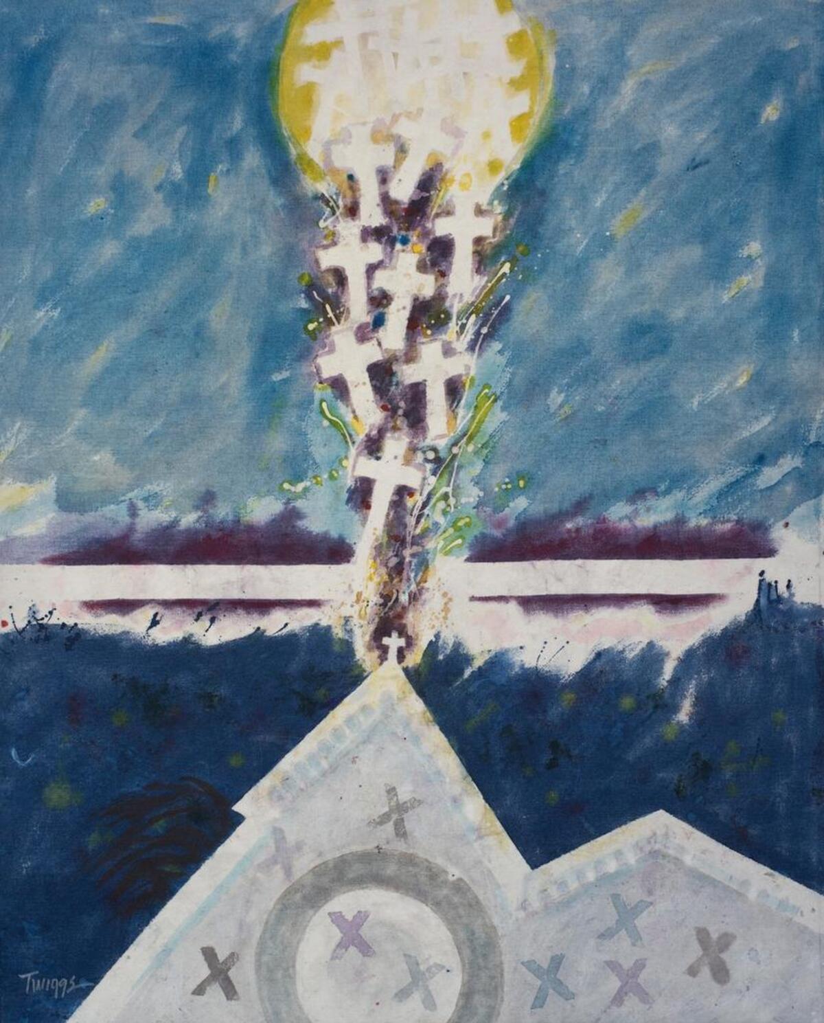 One of Leo Twiggs’ works on display as part of “Requiem for Mother Emanuel.”