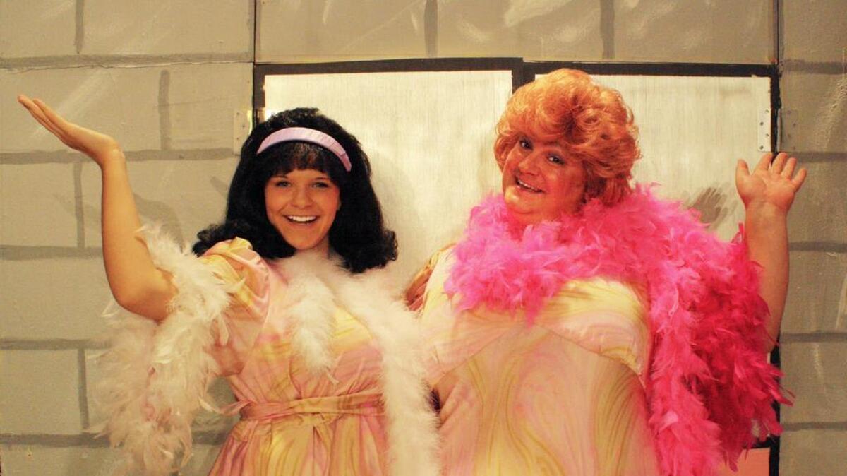 
Miranda Campagna, left, plays Tracy Turnblad, and TJ Daley plays her mother, Edna.
