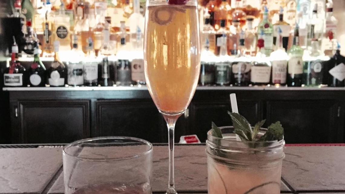 
Speakeasy drinks, from left, The Old Fashioned, French 75 and The Mason Dixon.
