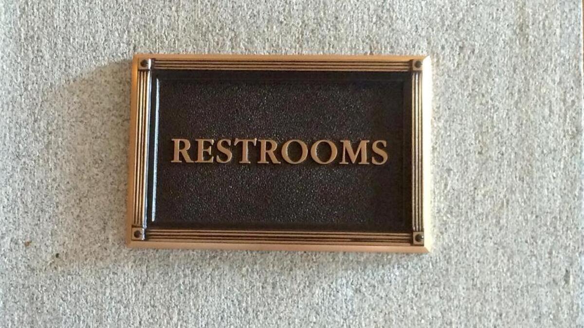 Restroom sign at the South Carolina State House.