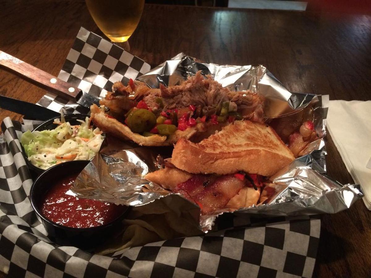 The D’Jango sandwich from Southern Belly BBQ in Five Points.