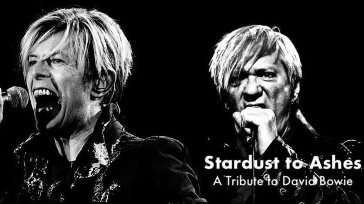 David Bowie and Steve Baker, lead vocalist for Stardust to Ashes.