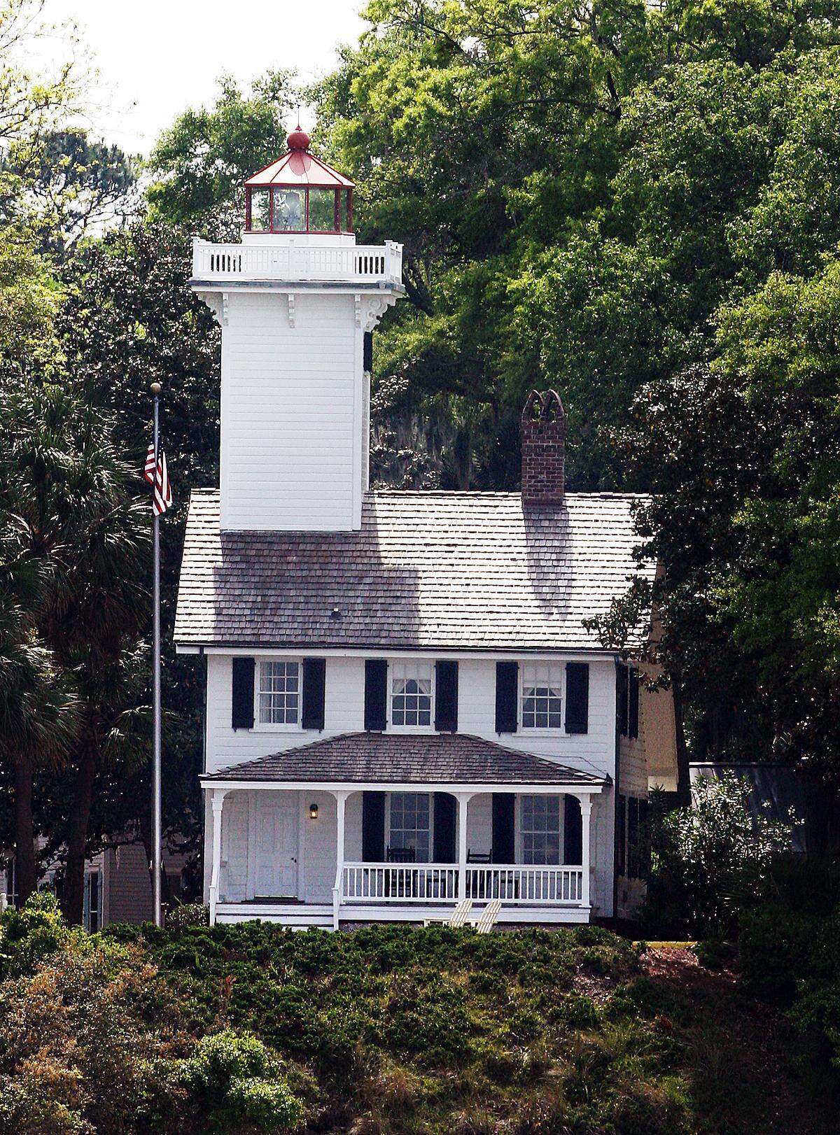 The historic Haig Point Lighthouse is located on the north end of Daufuskie Island.