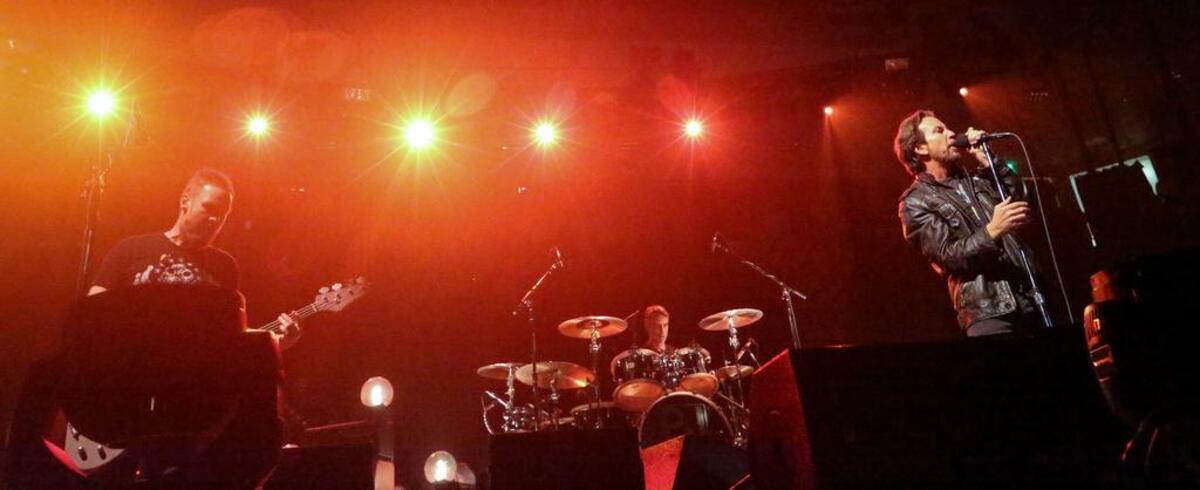 Pearl Jam performs in an April concert at Colonial Life Arena.