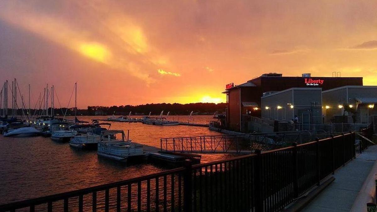 Liberty on the Lake offers outdoor dining if you want to see a sunset over Lake Murray.