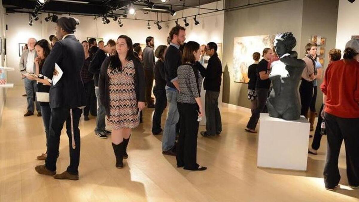 Artworks for sale from USC students and faculty at annual auction